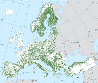 Elthiryel - Mapa zalesienia w Europie.

Źródło: https://www.reddit.com/r/MapPorn/co...