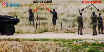Niznekamsk - https://twitter.com/Furiouskurd

"ISIS soldiers are greeting Turkish A...
