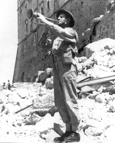 brusilow12 - Jedno z moich ulubionych zdjęć związanych z Monte Cassino - plutonowy Em...