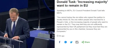 bayonetta112 - Donald Tusk uważa ze UK powinno zostać w Unii Europejskiej, gdyż ludzi...