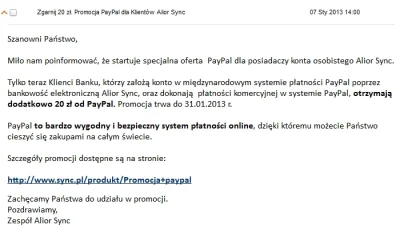 snx - Dają 20 zł za założenie konta i wykonanie płatności komercyjnej w Paypal. #alio...