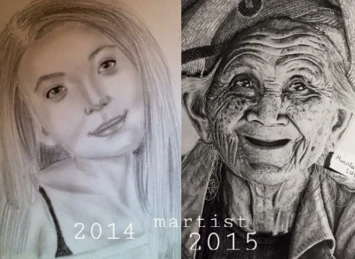 martist - Taki mały progress ☺️ Dodałam rysunek z 2015 żeby pokazac, ze w 2014 nie um...