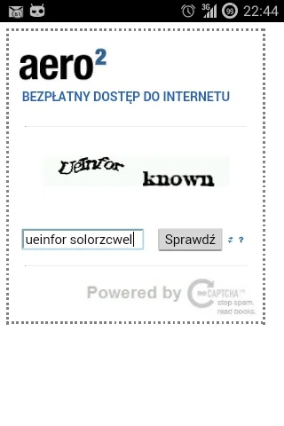 kulmegil - Dokąd #aero2 wprowadził reCAPTCHA zawsze w miejsce nierozpoznanego wyrazu ...