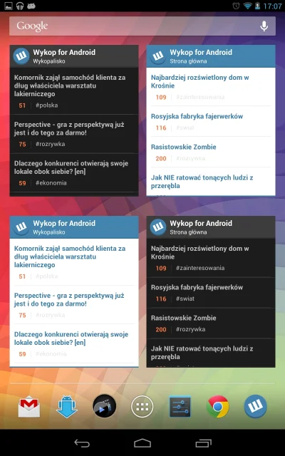 d.....i - #wykopforandroid #testydamiana

Widgety w sumie już działają dobrze, czas n...