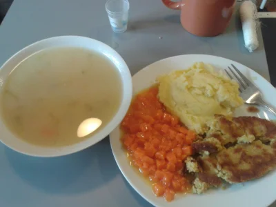 Zakarin - #szpitalnyzakarin dzisiaj istne #foodporn na #obiad ,kotlet jajeczny i ogor...