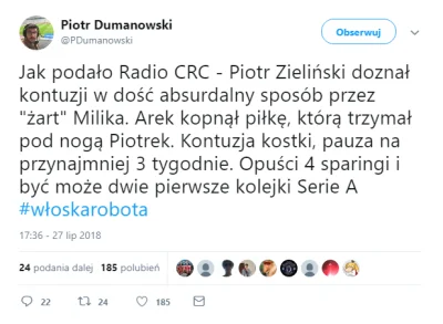 waro - Milik sie robi coraz większym dzbanem
#mecz #pilkanozna