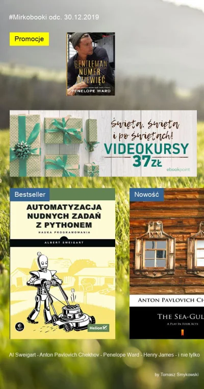 tomaszs - Mirkobooki 2019-12-30 ( ͡° ͜ʖ ͡°)

Przegląd ebooków 30.12.2019. Dowiedz s...