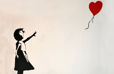 RFpNeFeFiFcL - @RFpNeFeFiFcL: 

Słynny obraz Banksy'ego „Dziewczynka z balonem” zni...