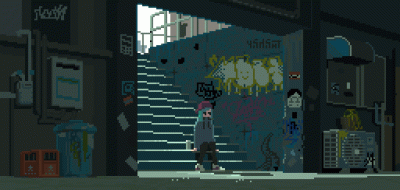 Chwilowo - #pixelart #pixel #gif #cityscape #feels #samotnosc