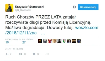 SureBetyPL - #mecz #ekstraklasa #pilkalive #pilkanozna
https://twitter.com/K_Stanows...