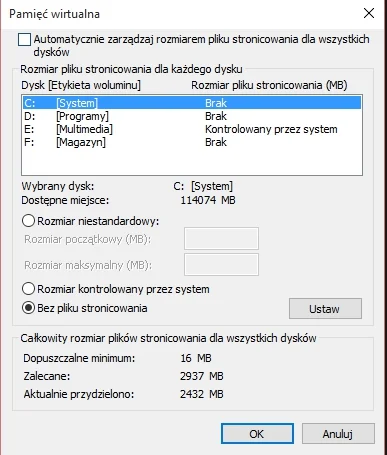 j.....s - @DwaKolory: Odznacz na górze "Automatycznie zarządzaj...."
Potem, na party...