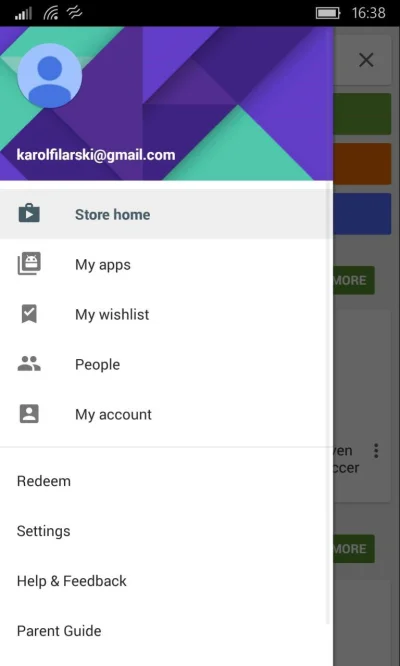 AdrianJ - Magikom z XDA udało się odpalić Google Play Store na Windows Phone (Windows...