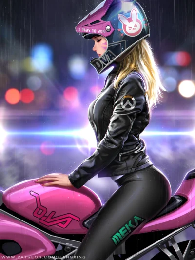 bakayarou - #randomanimeshit #overwatch #dva #motocykleanime #animeart #pixiv #