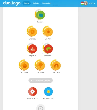 vytah - #duolingo #naukajezykow #jezykwegierski

Doszedłem do ostatniego checkpoint...