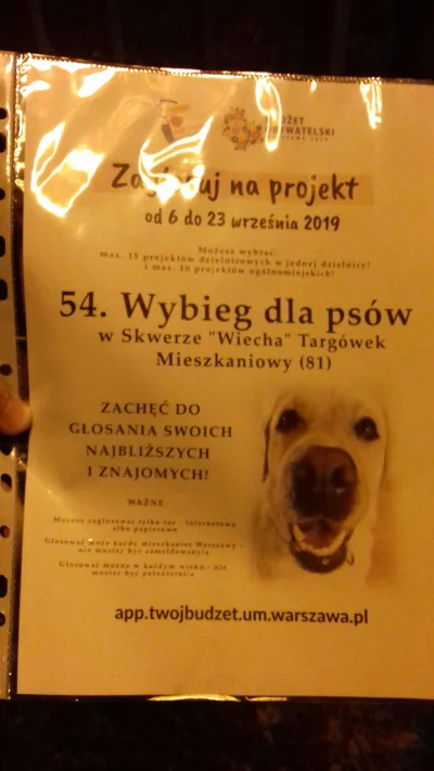 s.....h - Poproszę o głos na wybieg dla psów na #targowek mieszkaniowy
Nr. 54
Dziekuj...