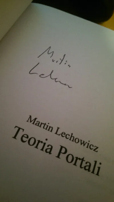 macza - "Teoria Portali" Martin Lechowicz

Książka z autografem autora do rozdania ...