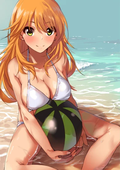 FuzzyWuzzy_ - #randomanimeshit #idolmaster #mikihoshii #blushedface #greeneyes #swims...