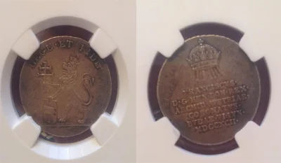 Hotstepper - Koronacyjny (jako króla Węgier) żeton Franciszka II z 1792 roku.
#numiz...