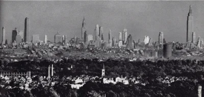 myrmekochoria - Andreas Feininger, Manhattan widziany 10 mil dalej od New Jersey, 194...