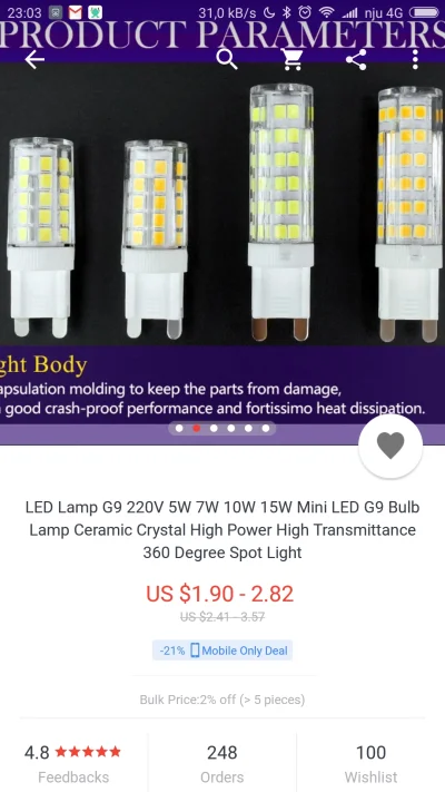 lukaszlukasz - @dablju_: to są chyba te twoje z allegro
LED Lamp G9 220V 5W 7W 10W 15...