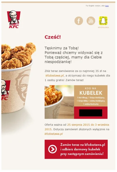 Engell - Sprawdzać pocztę ( ͡° ͜ʖ ͡°)
#kfc #kfcdostawa #jedzenie #kodyrabatowe #pizz...