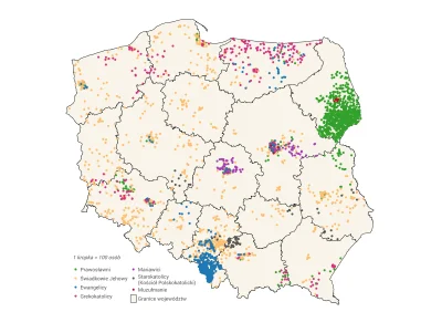 k.....m - #kartografiaekstremalna #polska #wiara #mapy 

Mniejszości wyznaniowe w P...