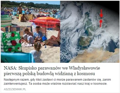 RafiRK - NASA: Skupisko parawanów we Władysławowie pierwszą polską budowlą widzianą z...