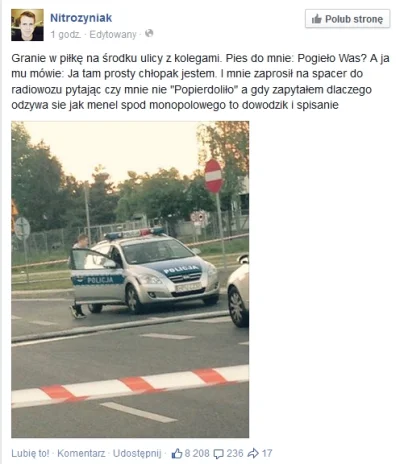 CzajnikZniszczenia - Graj w piłkę na środku ulicy. Miej pretensje do policji i pożal ...