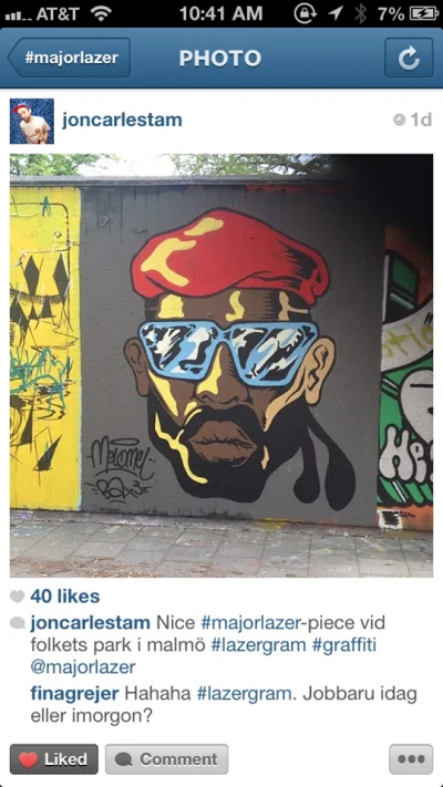 zreflektowany - #streetart #graffiti #majorlazer