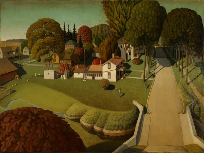 Hoverion - Grant Wood 1891-1942 
The Birthplace of Herbert Hoover, West Branch, Iowa...