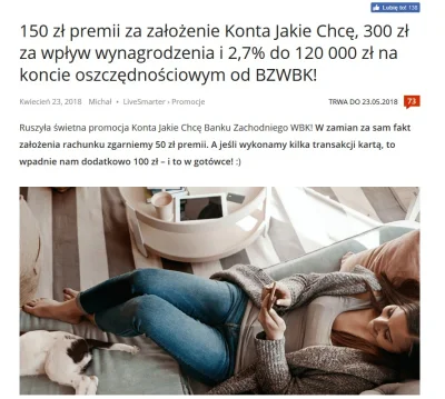 FHA96 - 50 zł za założenie rachunku, 100 zł za płatność kartą lub BLIK za min. 150 zł...