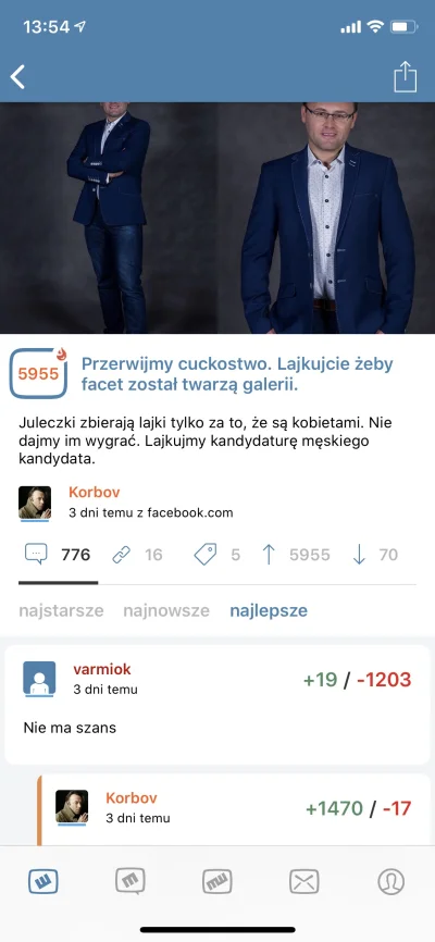 karczochh - > @kociooka: @mrmydlo: No właśnie nie.
TYLKO dlatego wygrał, że ma taką p...