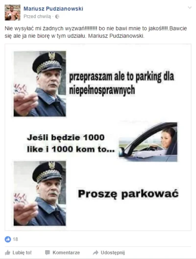 i.....3 - Pudzian skwitował to najlepiej
#heheszki #facebook