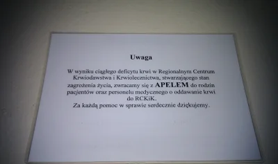 LukaszW - Taa...a mnie ostatnio odesłali do domu, bo mieli za dużo krwi. Ciekawe, czy...