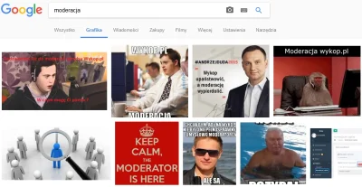 o.....y - Wyniki wyszukiwania hasła "moderacja" w Google Grafika. Ot, taka ciekawostk...