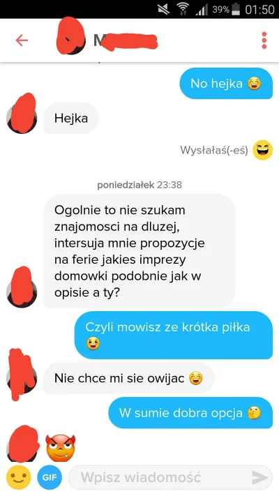 fronndes - Powiedzcie co dalej i czy ona myśli to co każdy niebieski myśli? #tinder