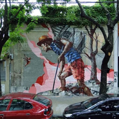 zreflektowany - #streetart #mural #buenosaires