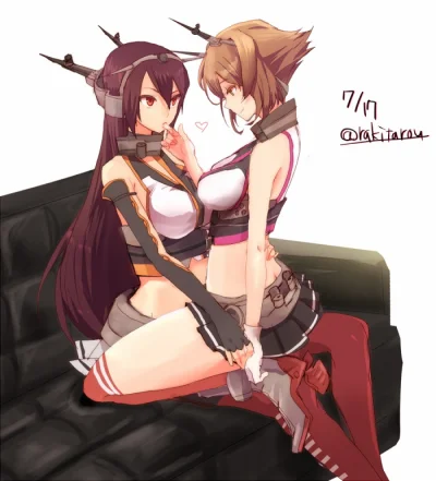 BlackReven - #randomanimeshit #rakitarou #kantaicollection #nagato #mutsu #yuri