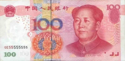 Mesk - Dostała czerwony banknot i bardzo się ucieszyła. To chyba 100 yuanów = 55 PLN.
