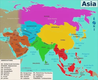 jankurek83 - @kamien23 Oto lewacka mapa Azji.
