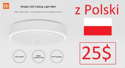 sebekss - Tylko 24,99$ za lampę sufitową Xiaomi Yeelight LED mini z Polski.
Lampa z ...