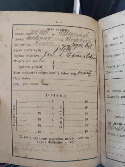 Mehaty - Dzisiaj wpadła mi w ręce książeczka wojskowa mojego pradziadka, rocznik 1899...