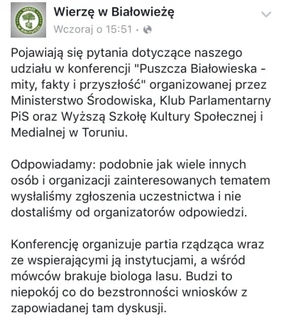 C.....Z - I jak tam, pamiętacie jeszcze o Puszczy Białowieskiej? Władza nie próżnuje:...