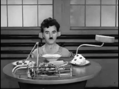 hahacz - @Psygnosis: Automatic feeding machine - Modern Times - Charlie Chaplin: