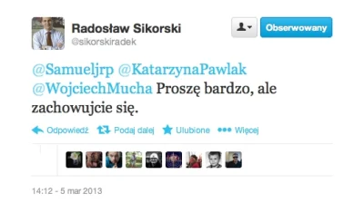 Dect - Ależ chamstwo Sikorski prezentuje na twitterze #oburzenie #polityka