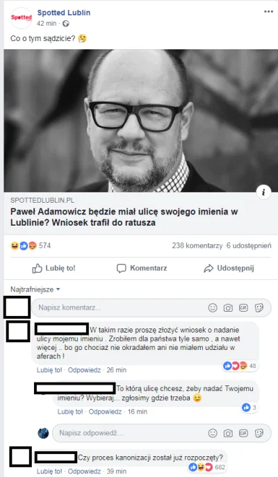 YalooZ - To już przesada xD 
Za to komentarze trafne xD
#adamowicz #lublin #polityk...