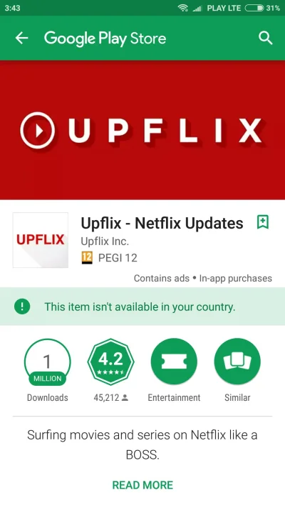 K....._ - Czemu apka @upflixpl nie jest dostępna w Polsce?
#upflix #netflix