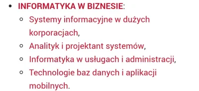 M.....o - #informatyka #it #studia i może #wroclaw 
Co sądzicie o tych kierunkach stu...