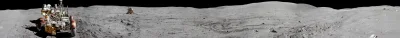 lastmanstanding - Panoramiczne ujęcie miejsca lądowania Apollo 16. Po lewej za pojazd...