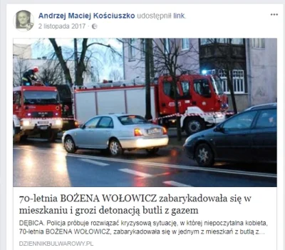 Filozof_Marian - Na profilu Andrzeja Kościuszko udostępnione są dwa linki (jeden scre...